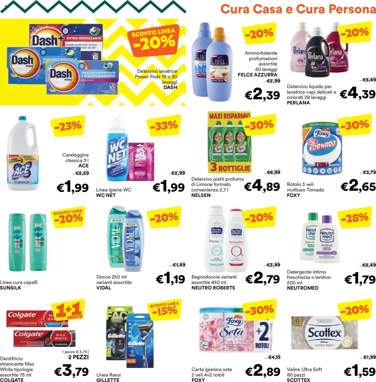 Anteprima dell'opuscolo Unes volantino dal negozio Unes valido da 19/10/2026 - Lavatrice, Profumo, Carta igienica, Candeggina, Ammorbidente, Dentifricio, Detergente intimo, Detergente