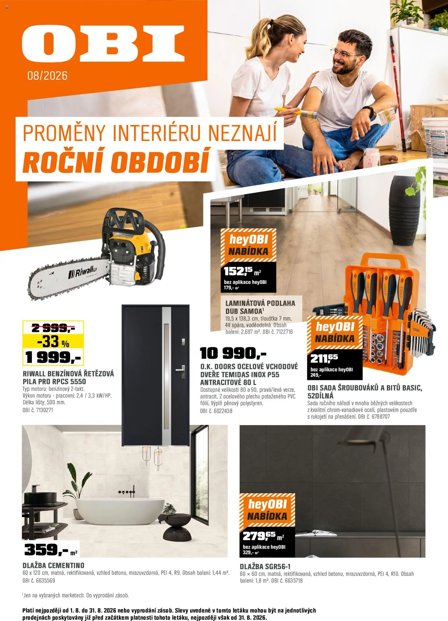 Náhled nabídky: OBI OBI leták - Proměny interiéru platný od 01.08.2026