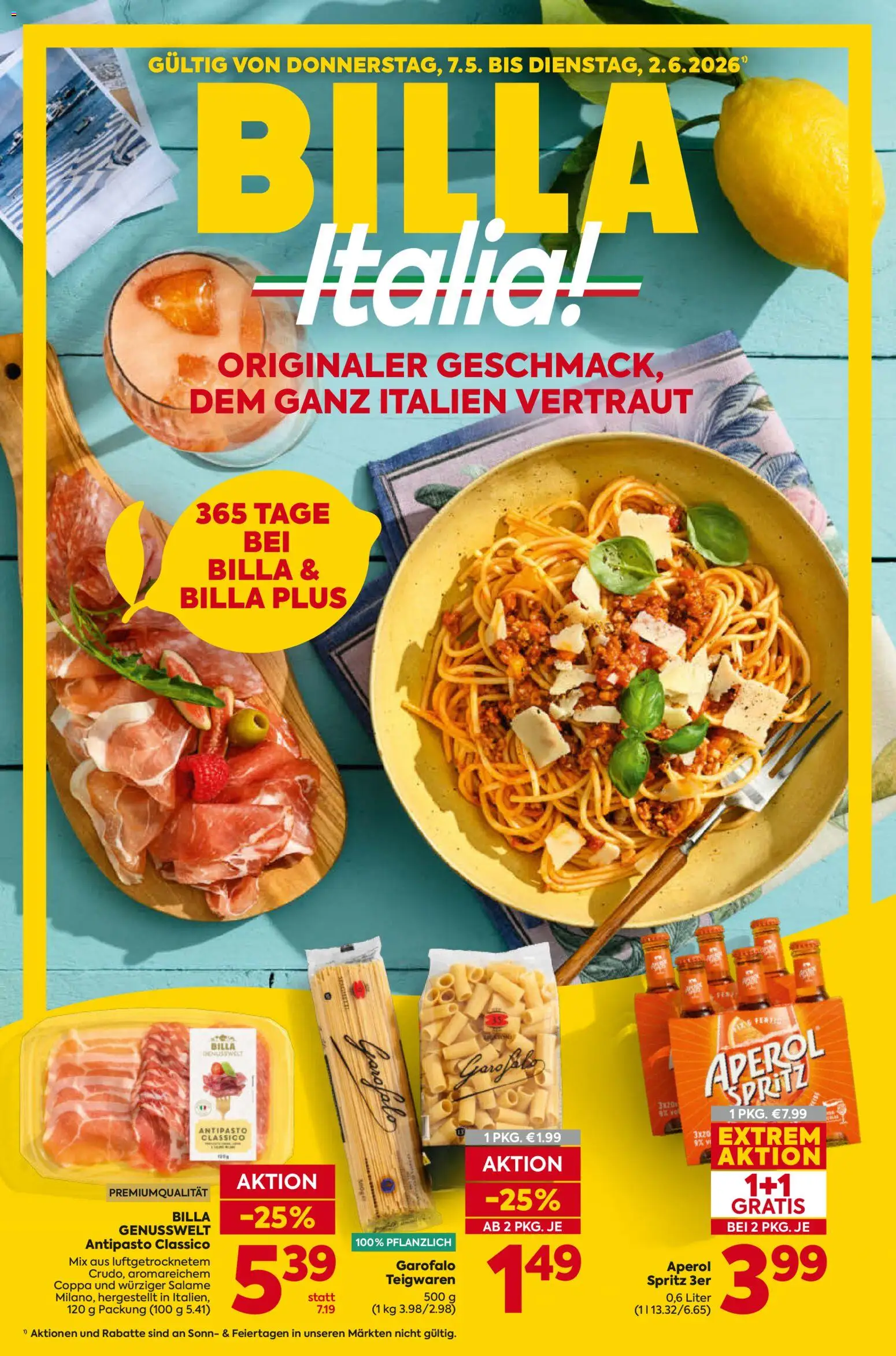 Vorschau der Angebote: Billa Billa Italia gültig ab 07.05.2026
