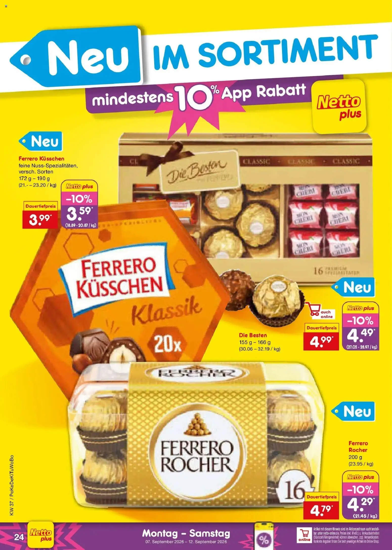 Vorschau von dem Prospekt des Geschäftes Netto Marken-Discount, gültig ab dem 07.09.2026 - Ferrero rocher
