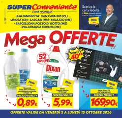 Anteprima dell'opuscolo SuperConveniente volantino Caltanissetta, San Cataldo, Avola, Lascari, Milazzo, Barcellona dal negozio SuperConveniente valido da 02/10/2026