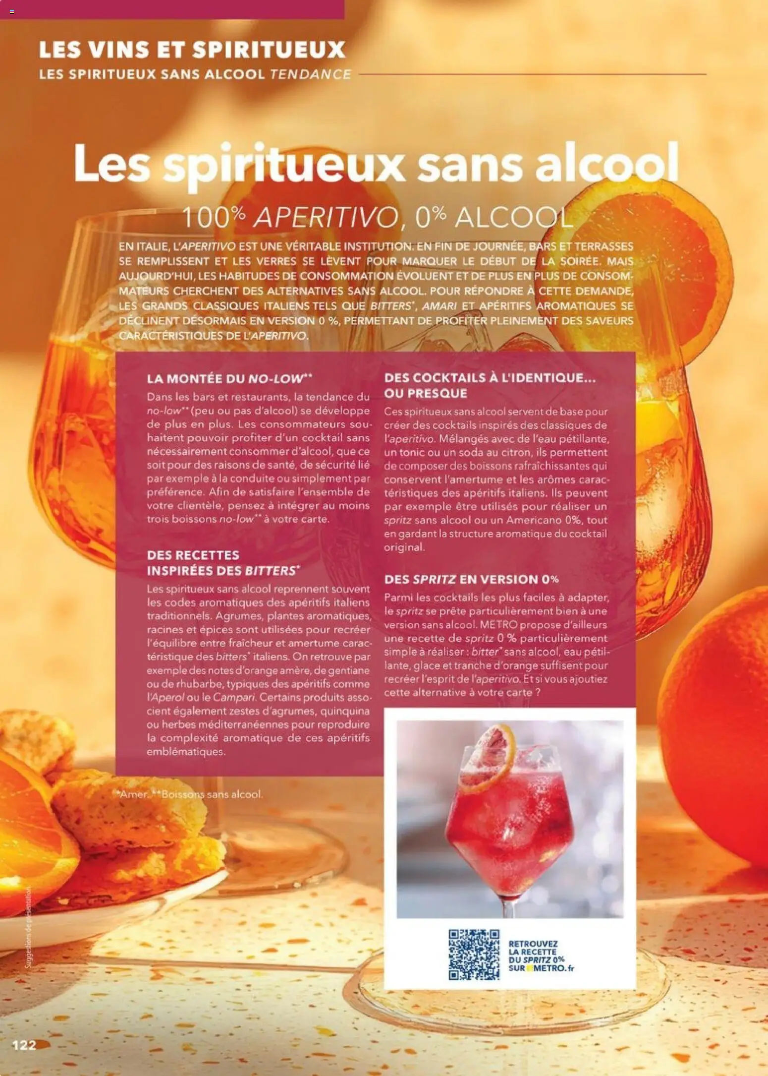 Prévisualisation de METRO - Guide Italie du magasin METRO formulaire valide 28/05/2026 - Cocktail, Plantes, Mais, Verres, Soda, Tonic, Boissons, Alcool
