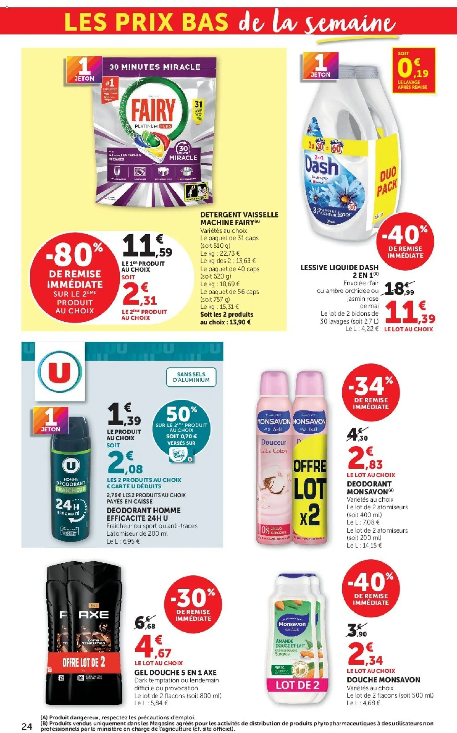 Prévisualisation de Hyper U catalogue du magasin Hyper U formulaire valide 08/09/2026 - Orchidée, Gel douche, Vaisselle, Douche, Axe, Détergent, Lenor, Lessive liquide dash