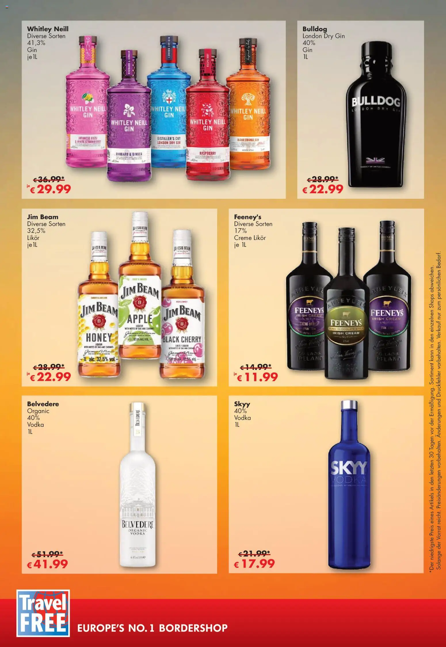 Vorschau von dem Prospekt des Geschäftes Travel Free, gültig ab dem 01.09.2026 - Apple, Gin, Vodka, Jim beam, Creme, Likör