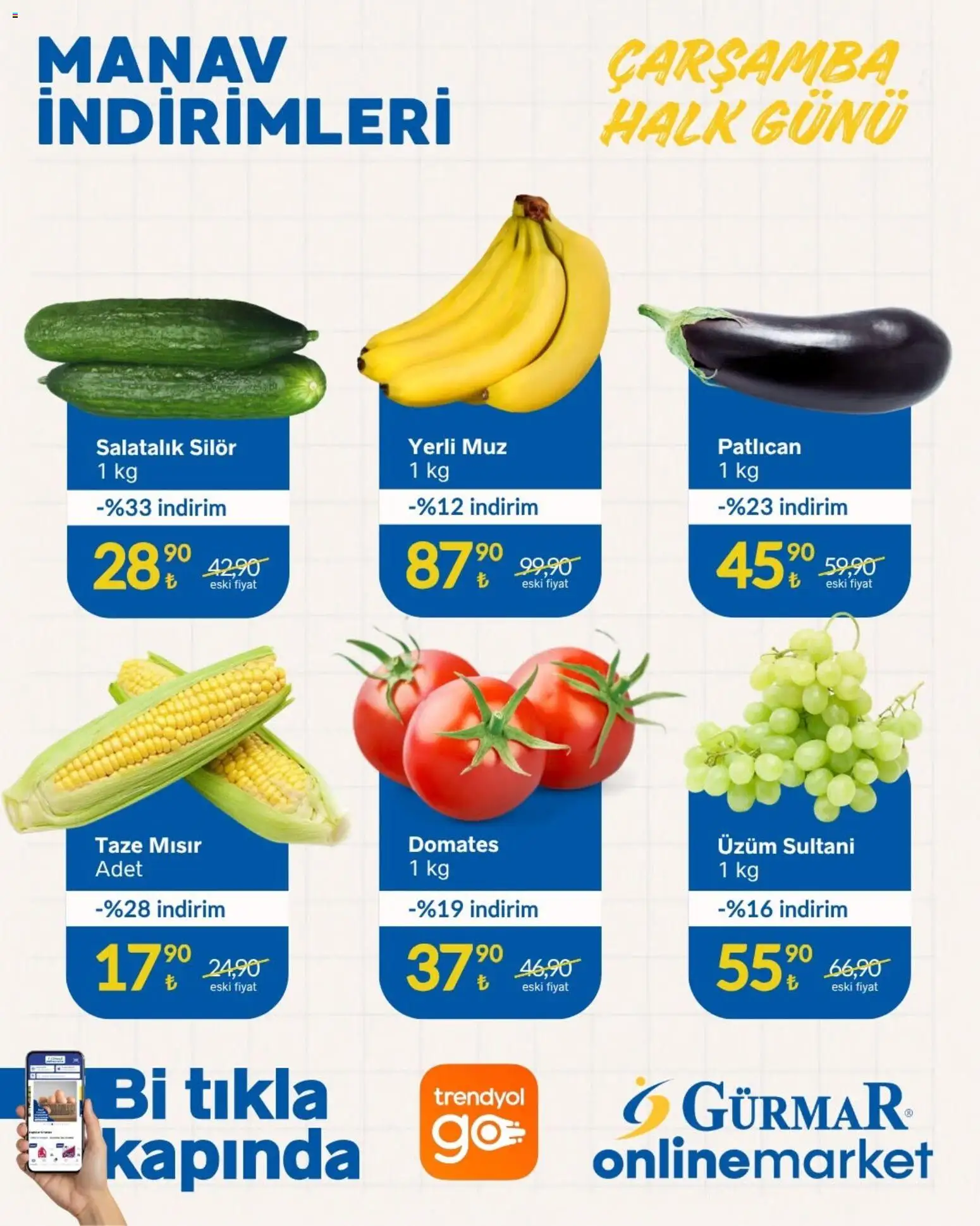 Gürmar Gürmar - Manav İndirimleri 26.08.2026 - Broşürünün önizlemesi
