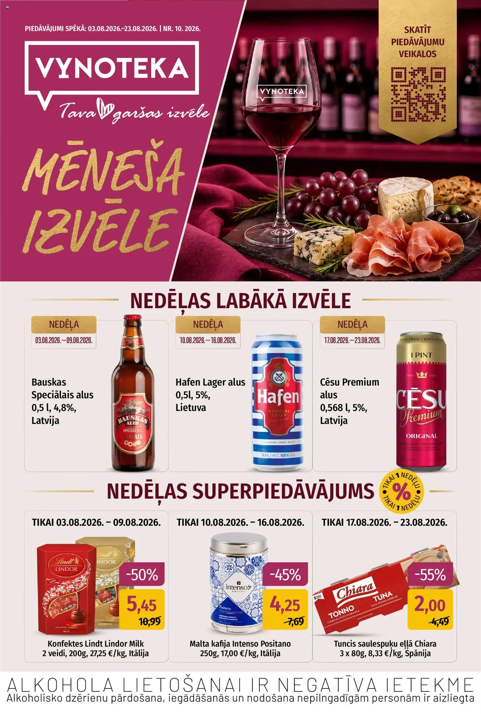 Skatīt Vynoteka akciju bukletu, derīgs no 03.08.2026.