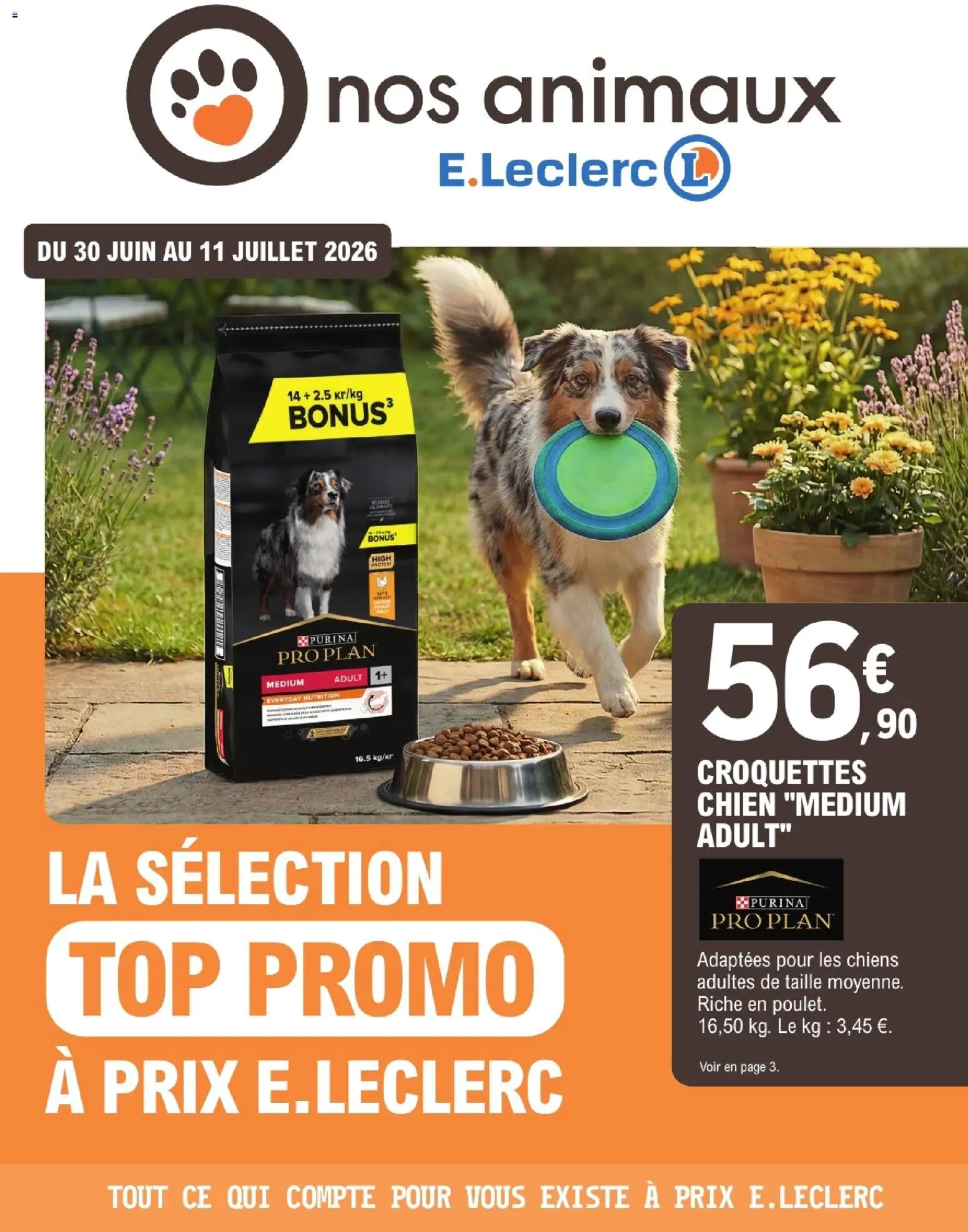 Prévisualisation de E.Leclerc Nos animaux du magasin E.Leclerc formulaire valide 30/06/2026 - Croquettes