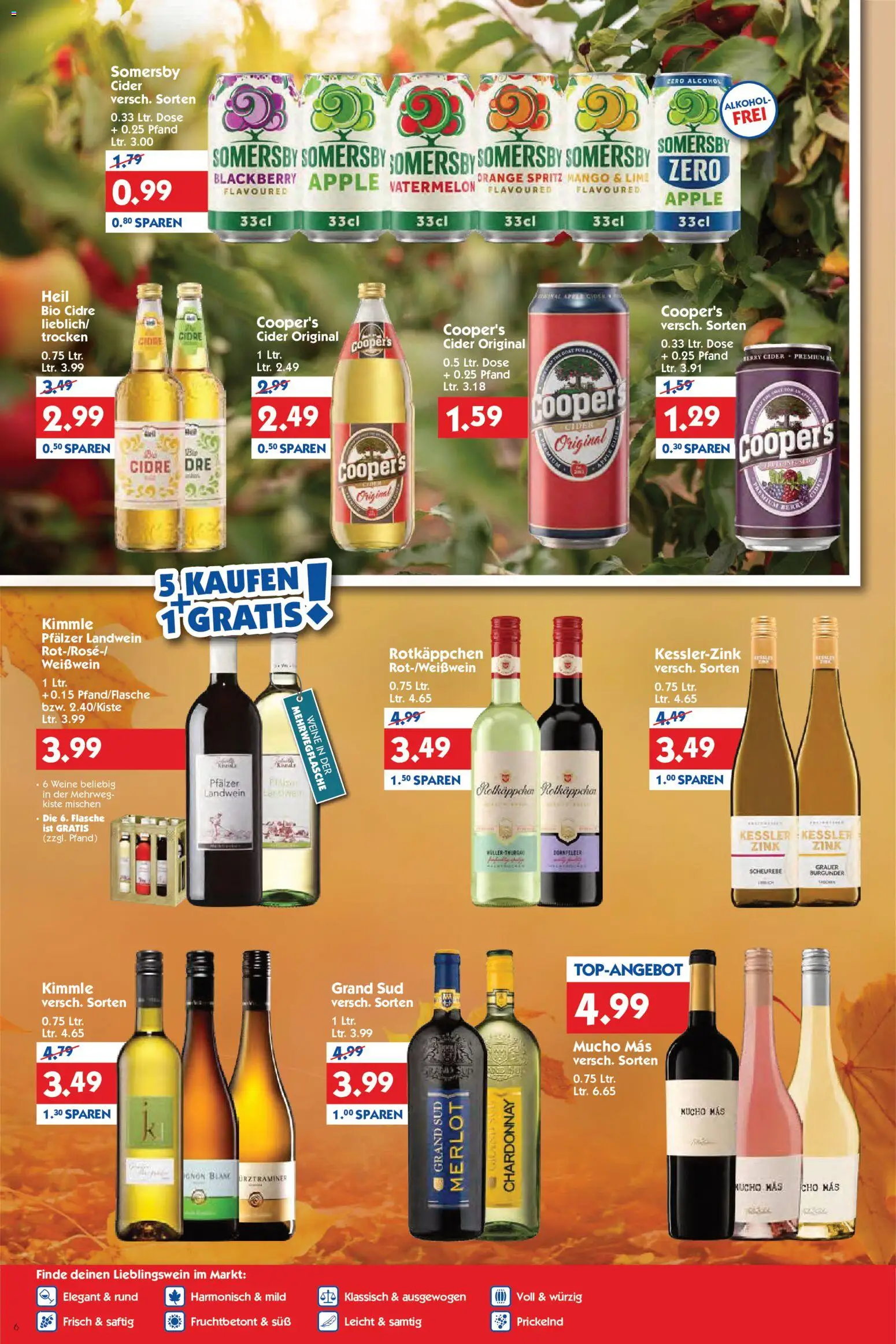 Vorschau von dem Prospekt des Geschäftes HOL’AB!, gültig ab dem 19.10.2026 - Apple, Mango, Alkohol, Rotkäppchen, Weißwein, Merlot, Grand sud
