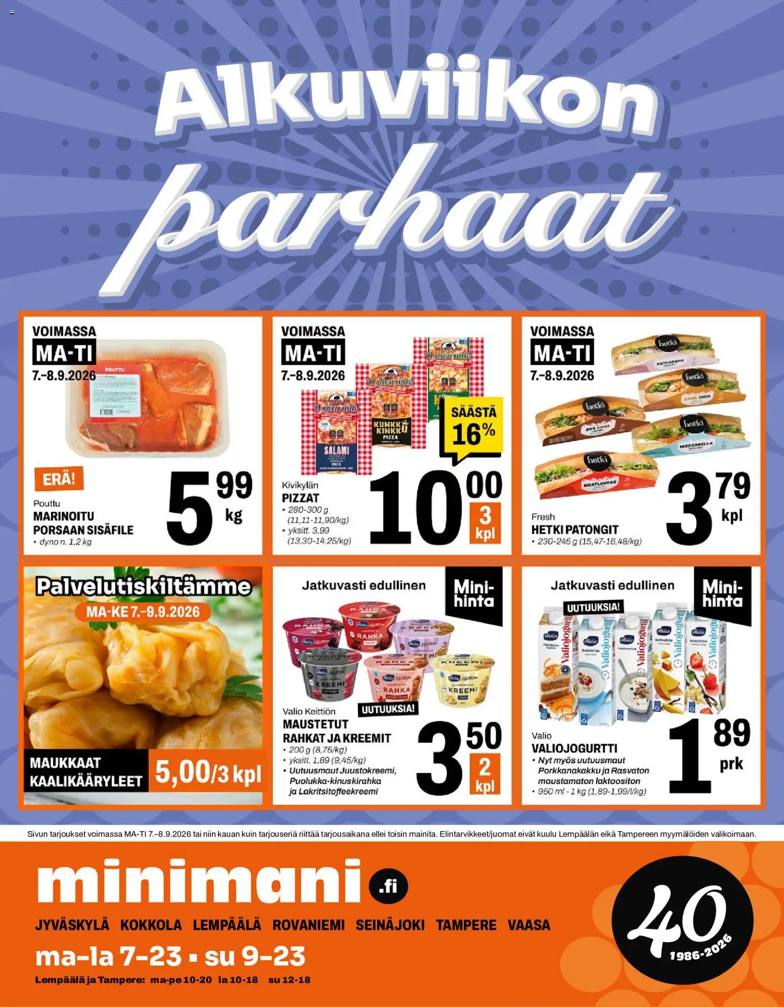 Kaupan Minimani Minimani tarjoukset esikatselu, voimassa 07/09/2026