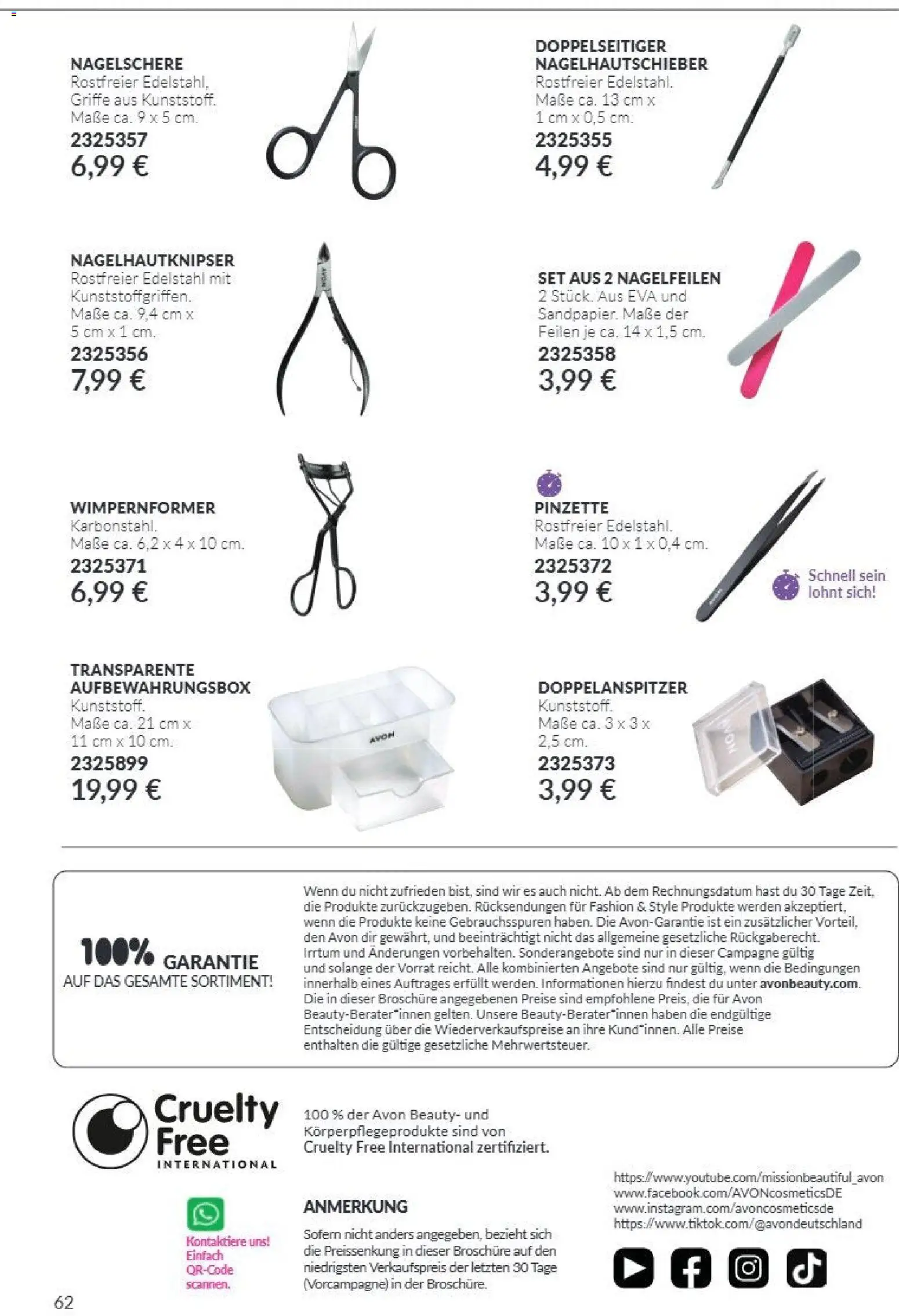 Vorschau von dem Prospekt des Geschäftes Avon, gültig ab dem 01.10.2026 - Pinzette, Nagelschere, Wimpernformer