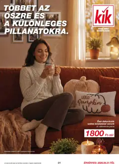 Kik - Kik akciós újság megtekintése, amely érvényes 2026.08.31.-től