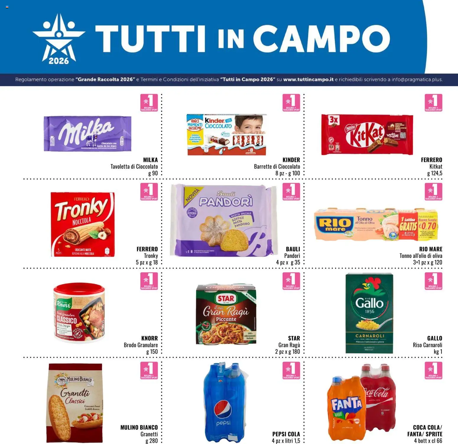 Anteprima dell'opuscolo Famila volantino Market dal negozio Famila valido da 29/10/2026 - Pasta, Cioccolato, Ragú, Tonno, Pandoro, Sprite, Brodo, Tavoletta