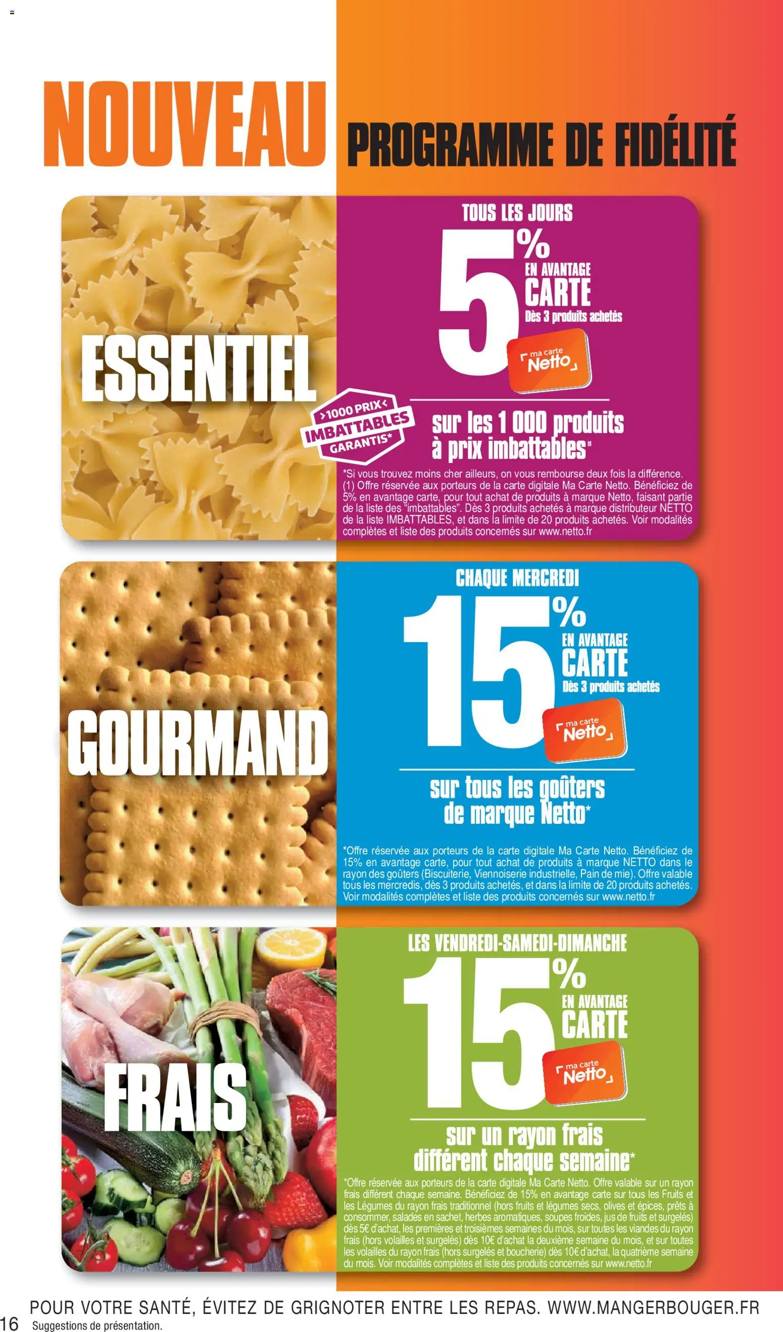 Prévisualisation de Netto - Temps fort Novembre du magasin Netto formulaire valide 03/11/2026 - Distributeur, Fruits, Pain, Viennoiserie, Olives, Soupes, Jus de fruits, Jus