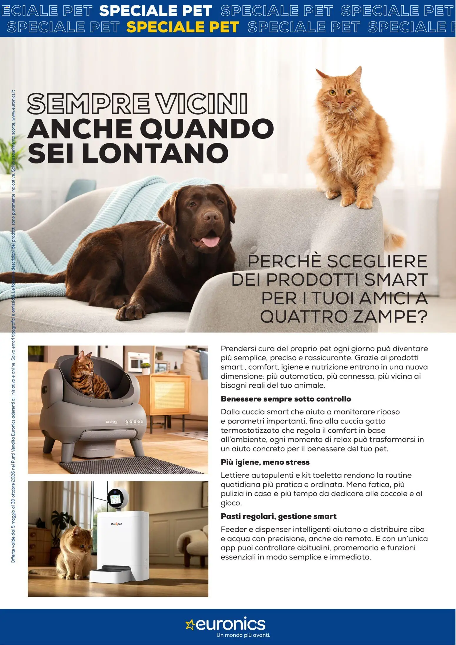 Anteprima dell'opuscolo Euronics volantino Pet dal negozio Euronics valido da 05/05/2026 - Acqua, Monitorare