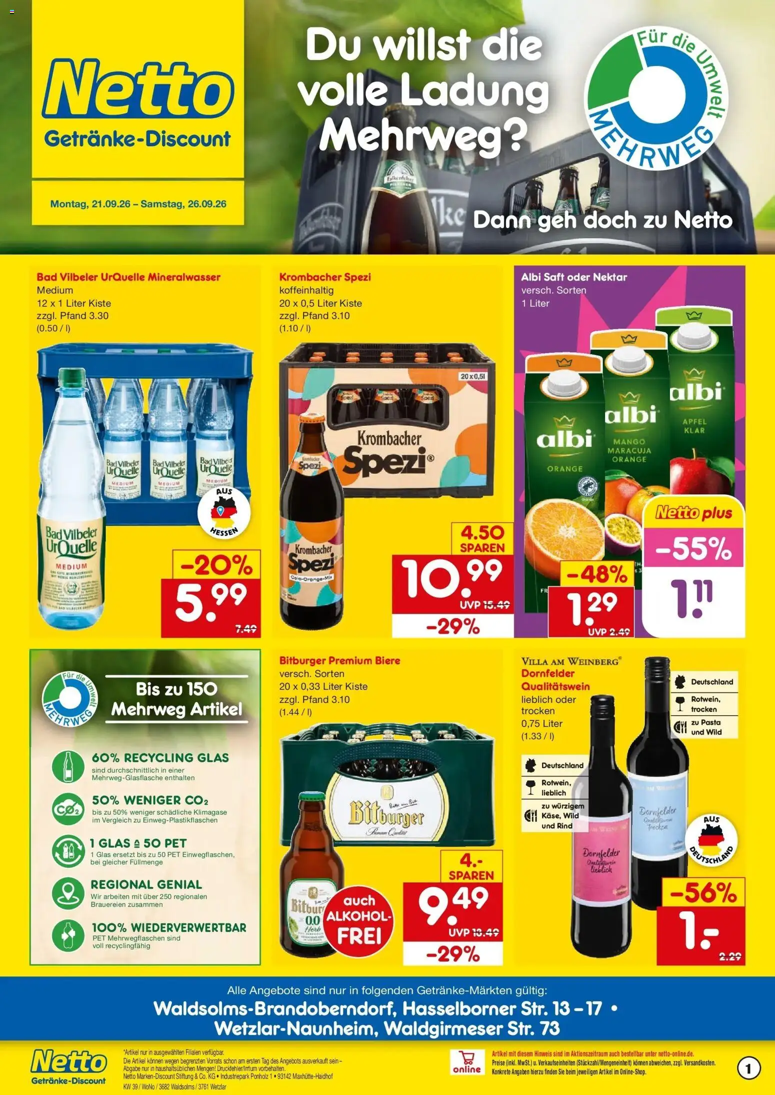 Vorschau von dem Prospekt des Geschäftes Netto Marken-Discount, gültig ab dem 21.09.2026