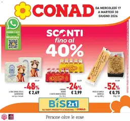Anteprima dell'opuscolo Sconti fino al 40% dal negozio Conad valido da 16/06/2026
