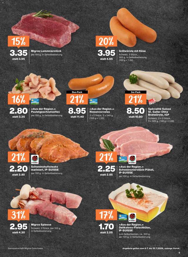 Neue Migros Aktionen ab 09.07.