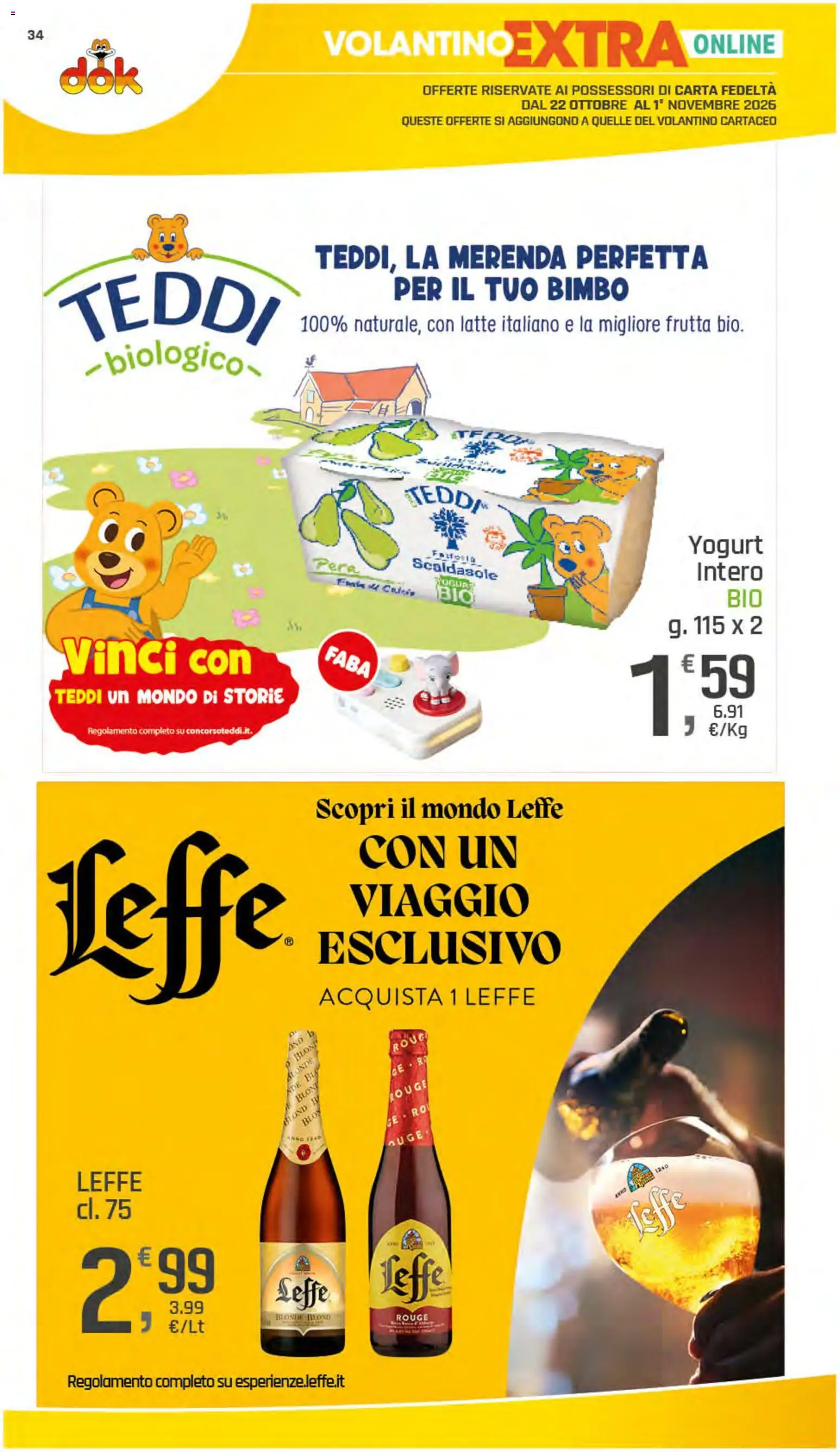 Anteprima dell'opuscolo DOK volantino dal negozio DOK valido da 22/10/2026 - Latte, Frutta, Yogurt, Pera