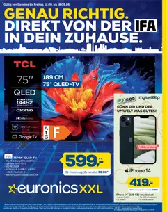 Vorschau von dem Prospekt des Geschäftes Euronics, gültig ab dem 12.09.2026
