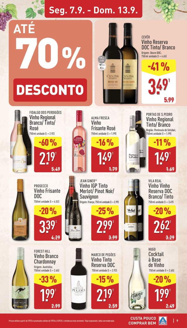 Novo folheto Aldi a partir de 07/09
