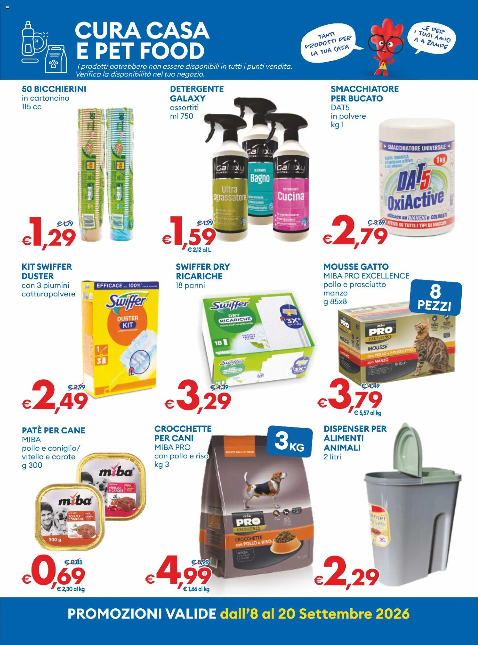 Anteprima dell'opuscolo MD Discount volantino dal negozio MD Discount valido da 08/09/2026 - Coniglio, Bagno, Riso, Prosciutto, Vitello, Crocchette, Paté, Panni