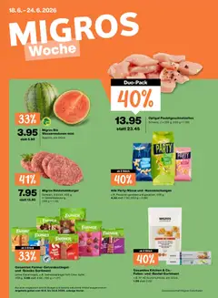 Vorschau des Merkblatts Migros aktionen vom Shop Migros gültig von 18.06.2026 bis 24.06.2026