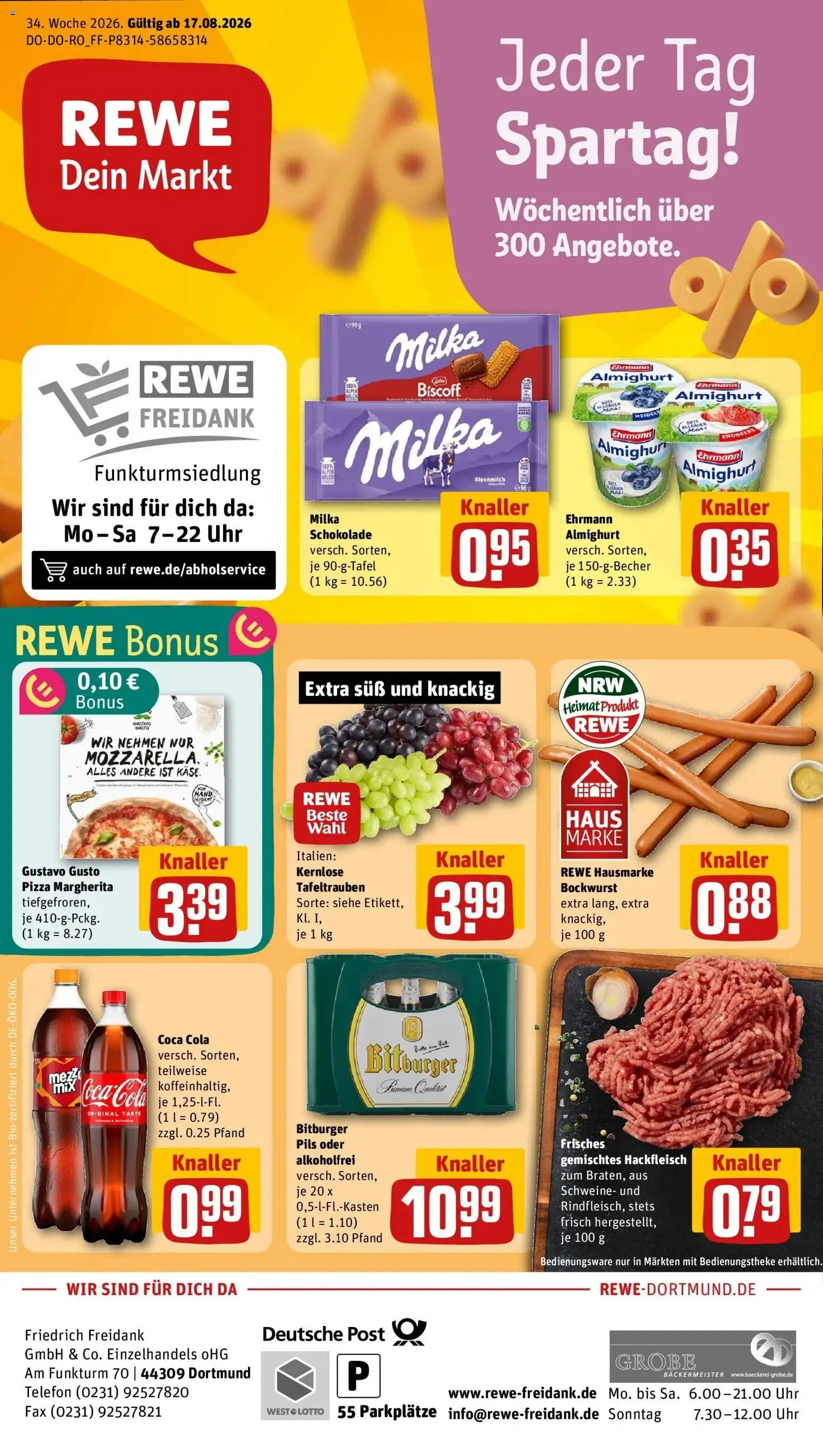 Vorschau von dem Prospekt des Geschäftes Rewe, gültig ab dem 17.08.2026