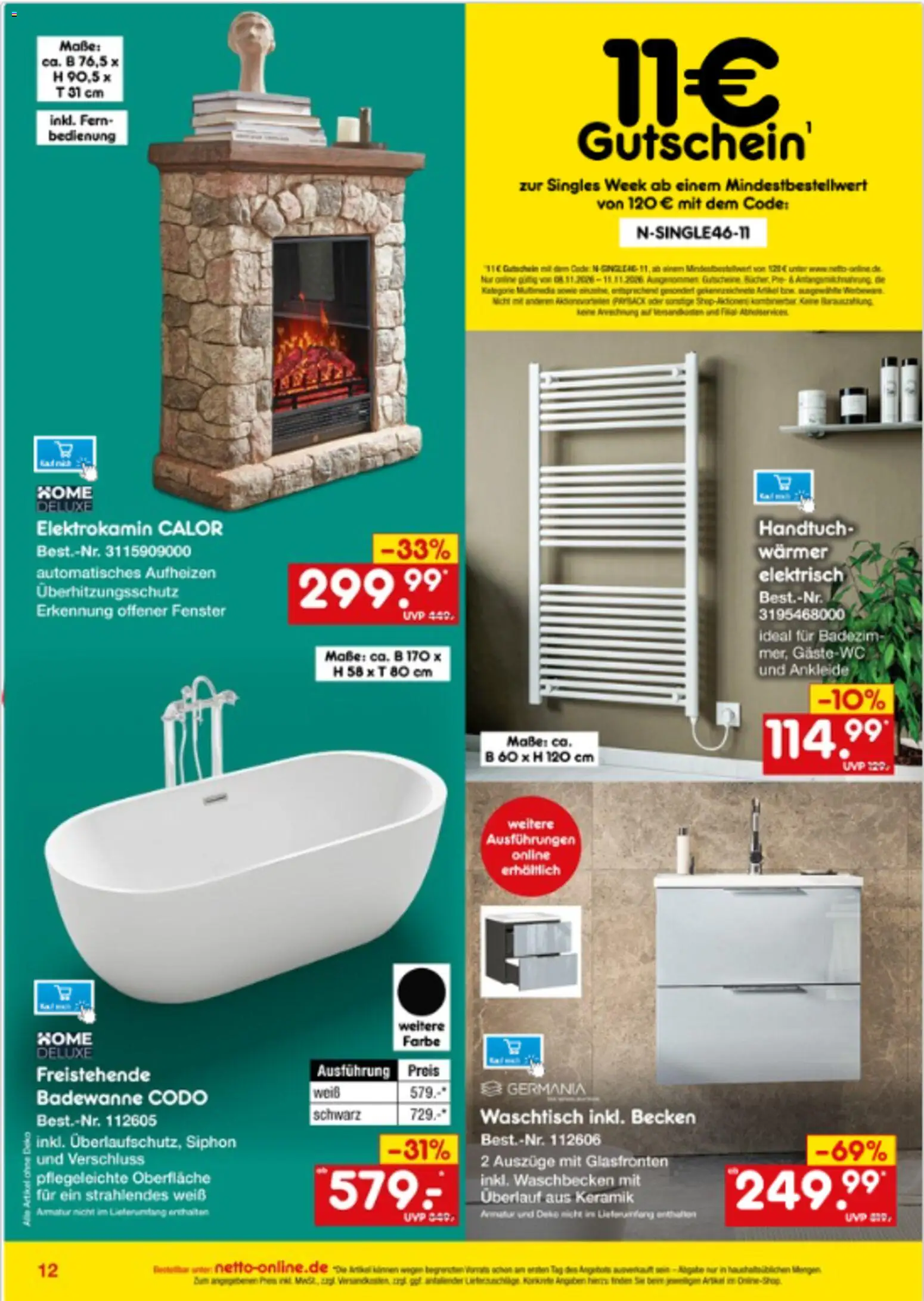 Vorschau von dem Prospekt des Geschäftes Netto Marken-Discount, gültig ab dem 01.11.2026 - Waschbecken, Waschtisch, Armatur