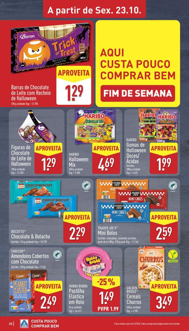 Novo folheto Aldi a partir de 19/10