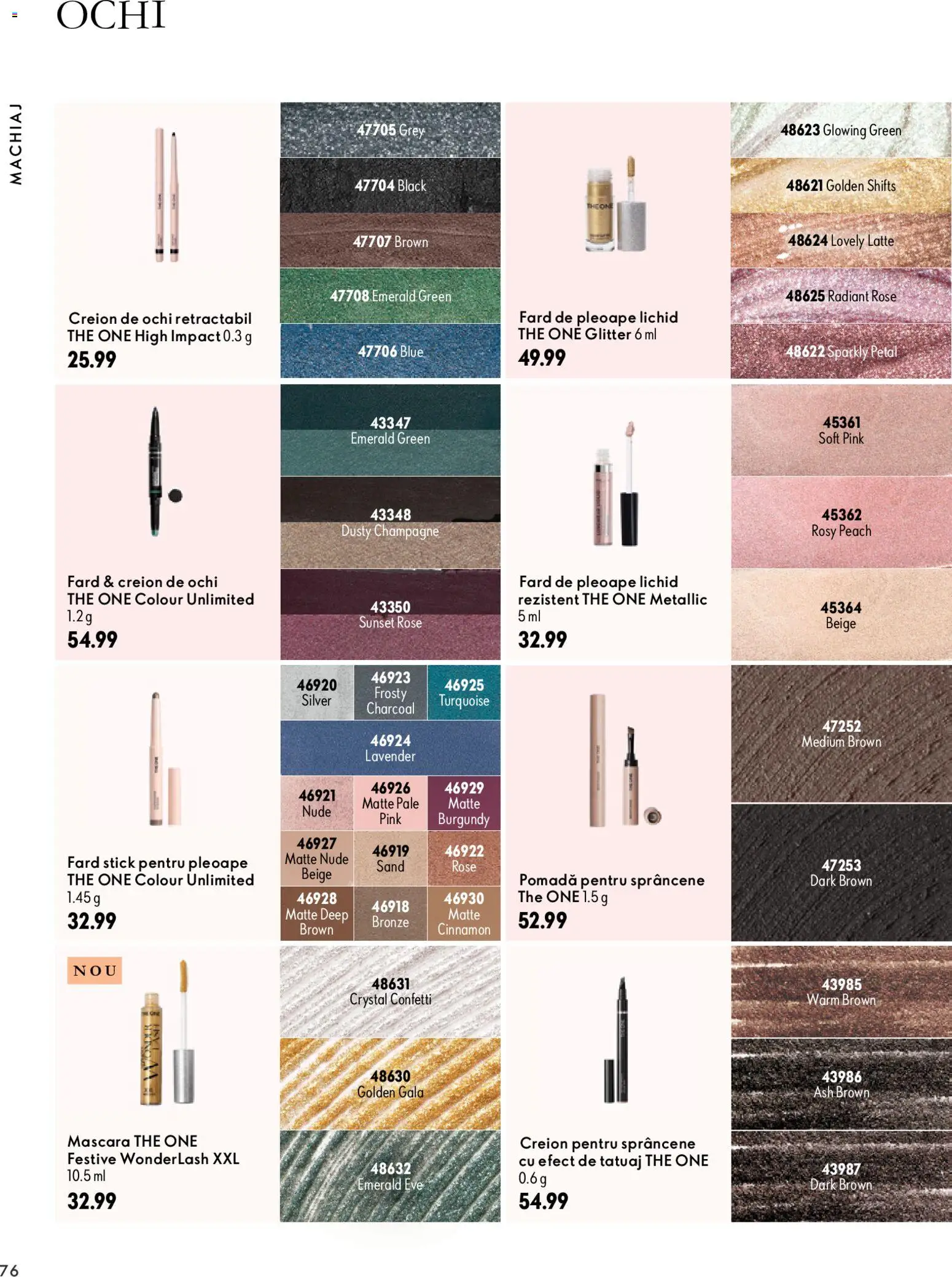 Previzualizarea de cataloage: Oriflame Oriflame Catalog 15 2026 valabil de la 11.11.2026 - Black, Machiaj, Ochi, Grey, Mascara, Impact, Fard de pleoape, Creion de ochi