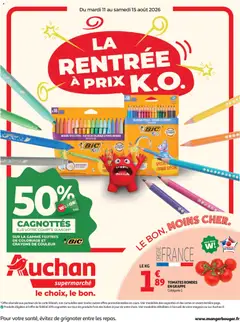 Voorbeeld van Auchan Rentrée prix KO supers van winkel Auchan geldig vanaf 11/08/2026