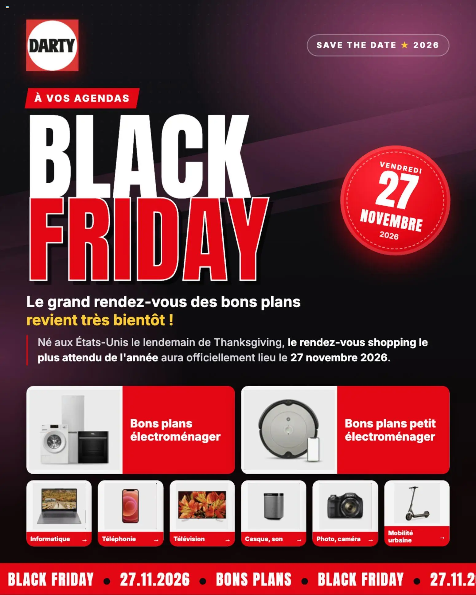 Prévisualisation de Darty Black Friday Avis du magasin Darty formulaire valide 20/10/2026 - Télévision, Thé, Caméra, Petit électroménager
