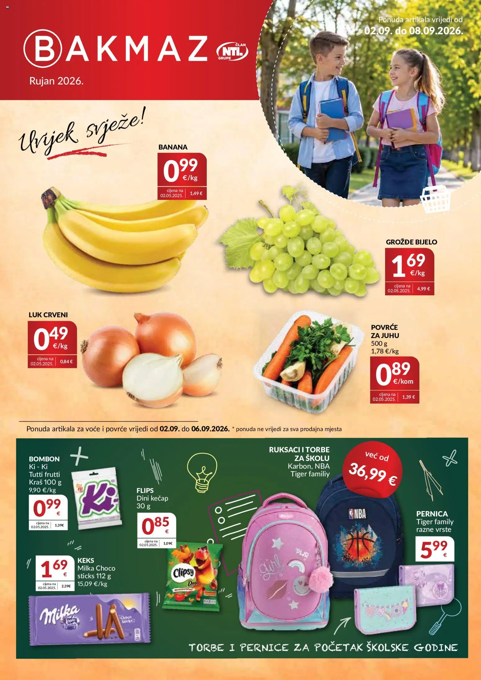 Pregled letka Bakmaz Katalog trgovine Bakmaz vrijedi od 02.09.2026