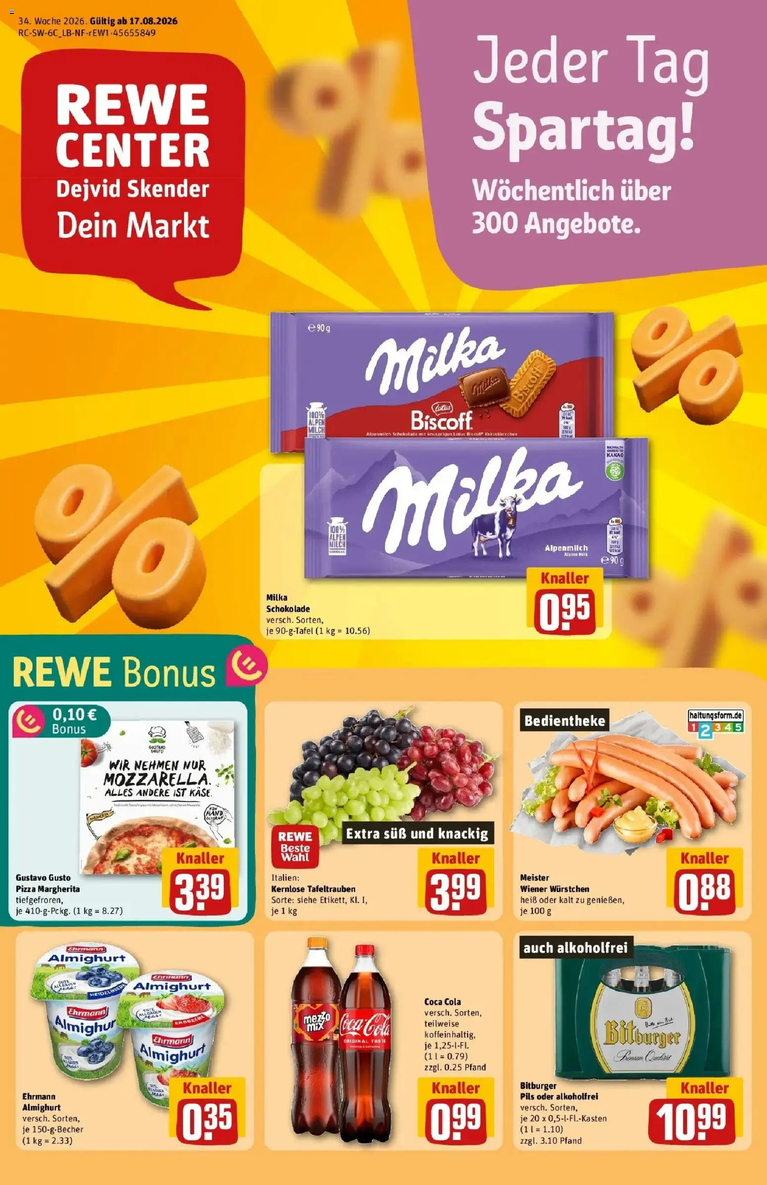 Vorschau von dem Prospekt des Geschäftes Rewe, gültig ab dem 17.08.2026