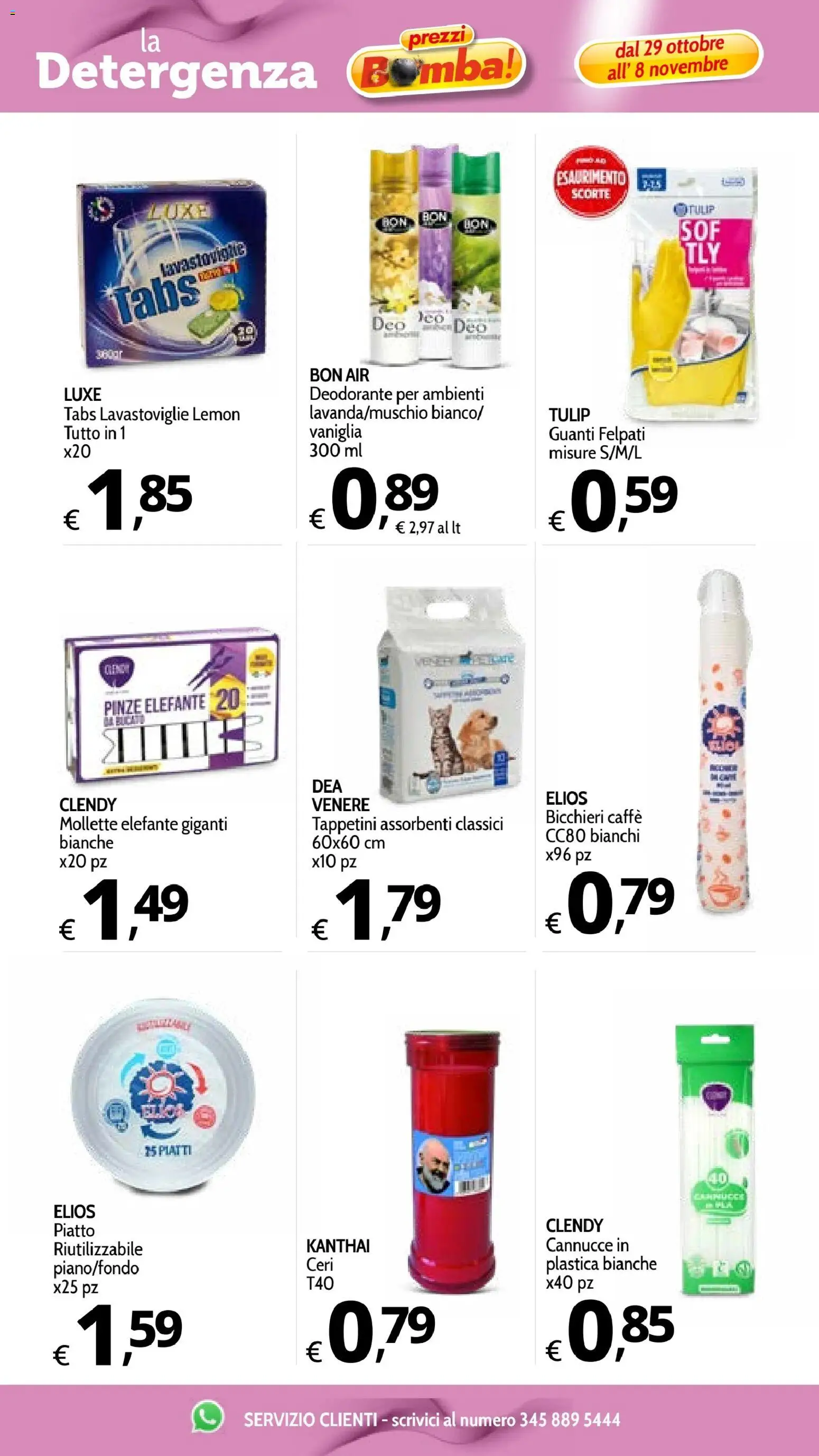 Anteprima dell'opuscolo Primo Prezzo volantino dal negozio Primo Prezzo valido da 29/10/2026 - Caffè, Lavastoviglie, Piatto, Pinze, Deodorante, Vaniglia, Guanti, Deodorante per ambienti