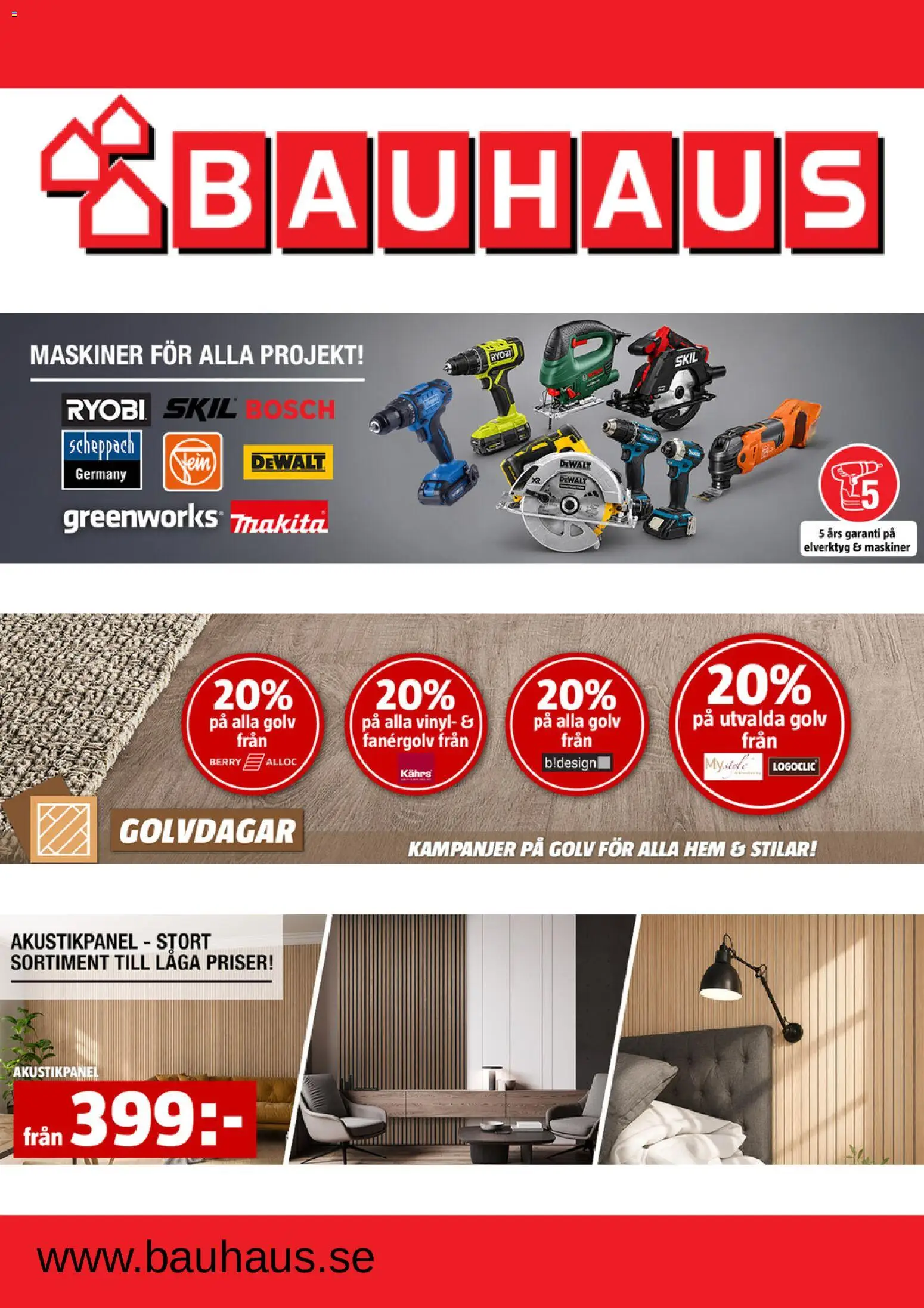 Förhandsgranska reklamblad Bauhaus erbjudanden från butik Bauhaus gäller från 12/10/2026 - Ryobi