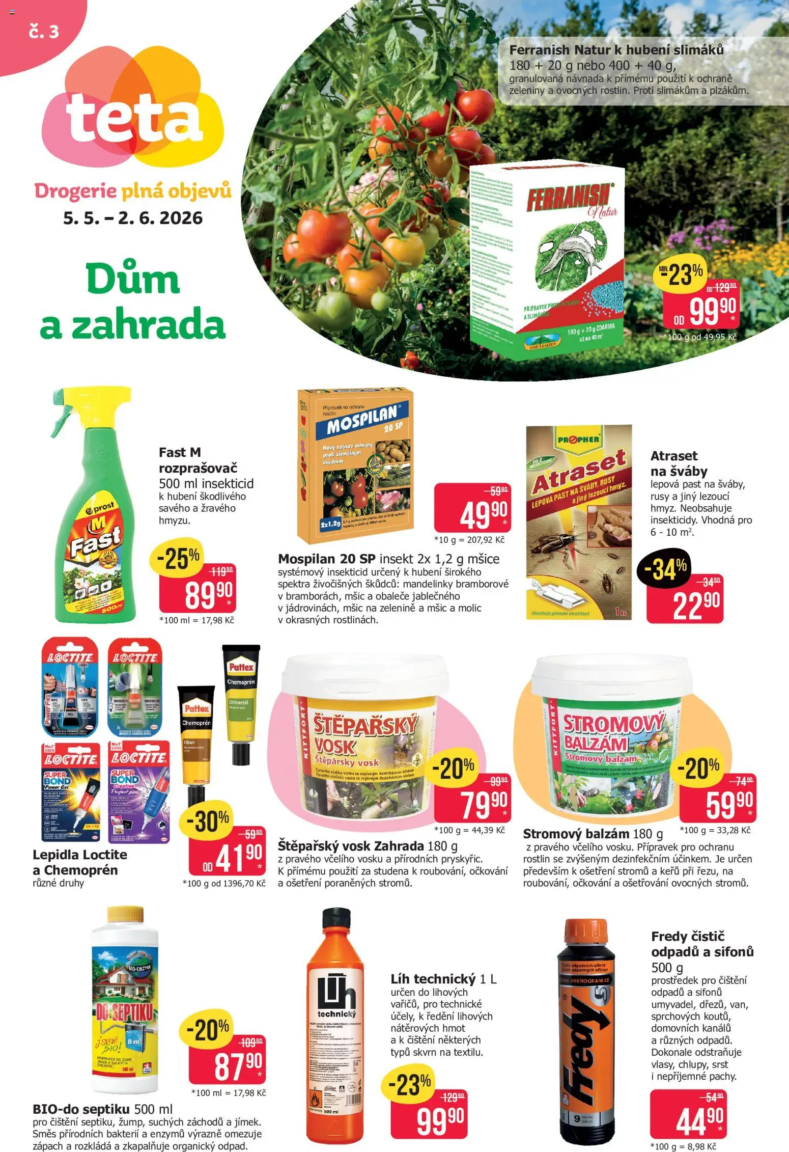 Náhled nabídky: TETA Drogerie TETA Drogerie leták - Dům a zahrada platný od 05.05.2026