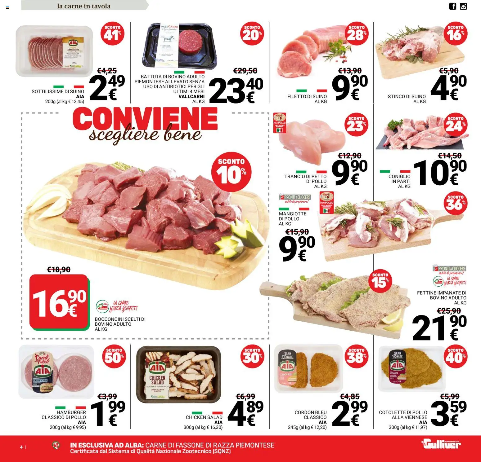 Anteprima dell'opuscolo Gulliver volantino dal negozio Gulliver valido da 07/09/2026 - Hamburger, Coniglio, Pollo, Carne, Bovino, Filetto, Suino, Cotolette di pollo