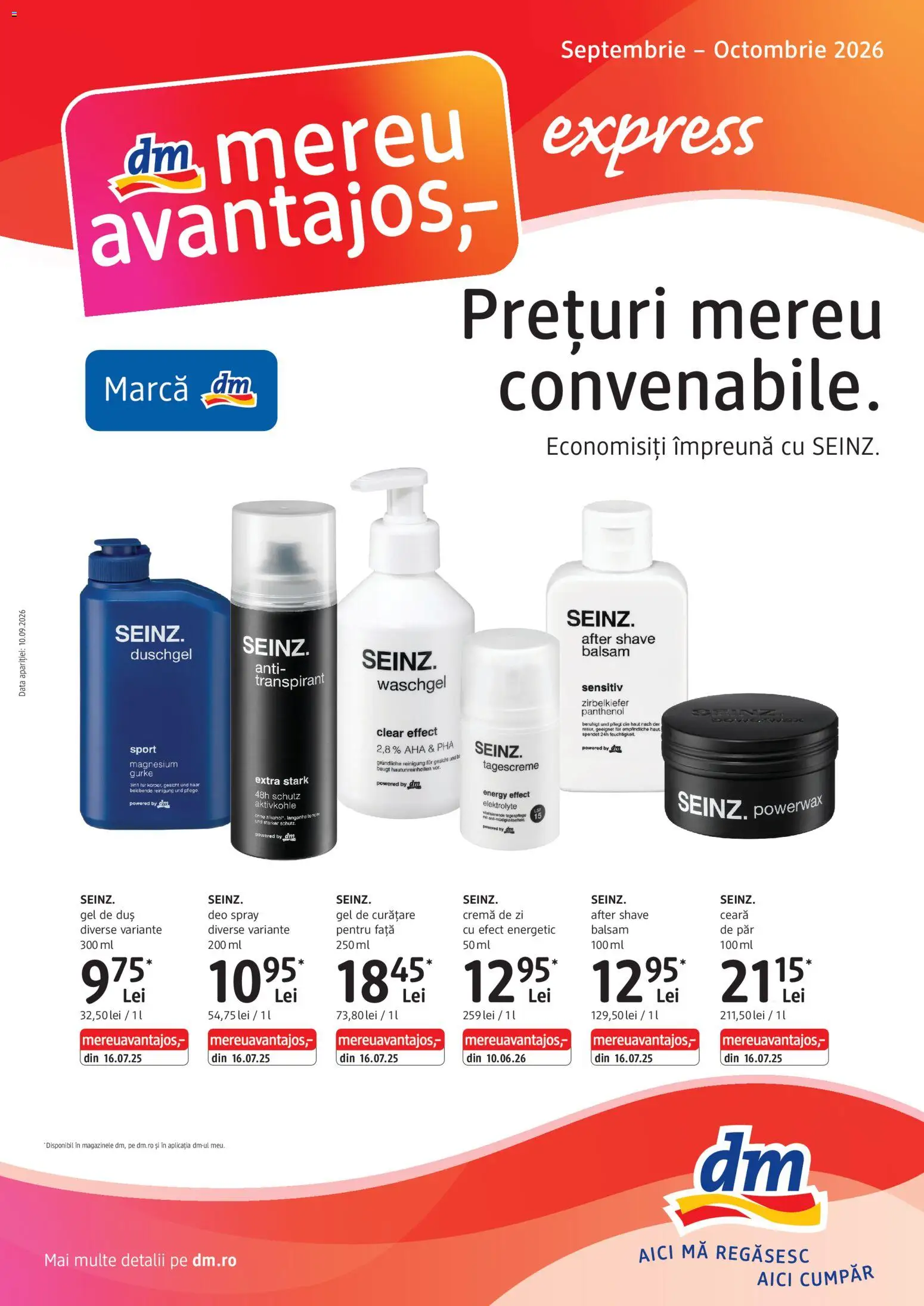 Previzualizarea de cataloage: DM drogeriemarkt DM drogeriemarkt Catalog Express valabil de la 10.09.2026