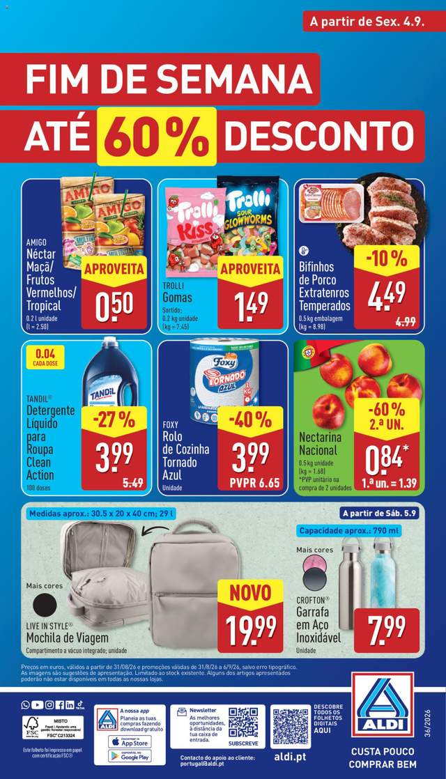 Novo folheto Aldi a partir de 31/08