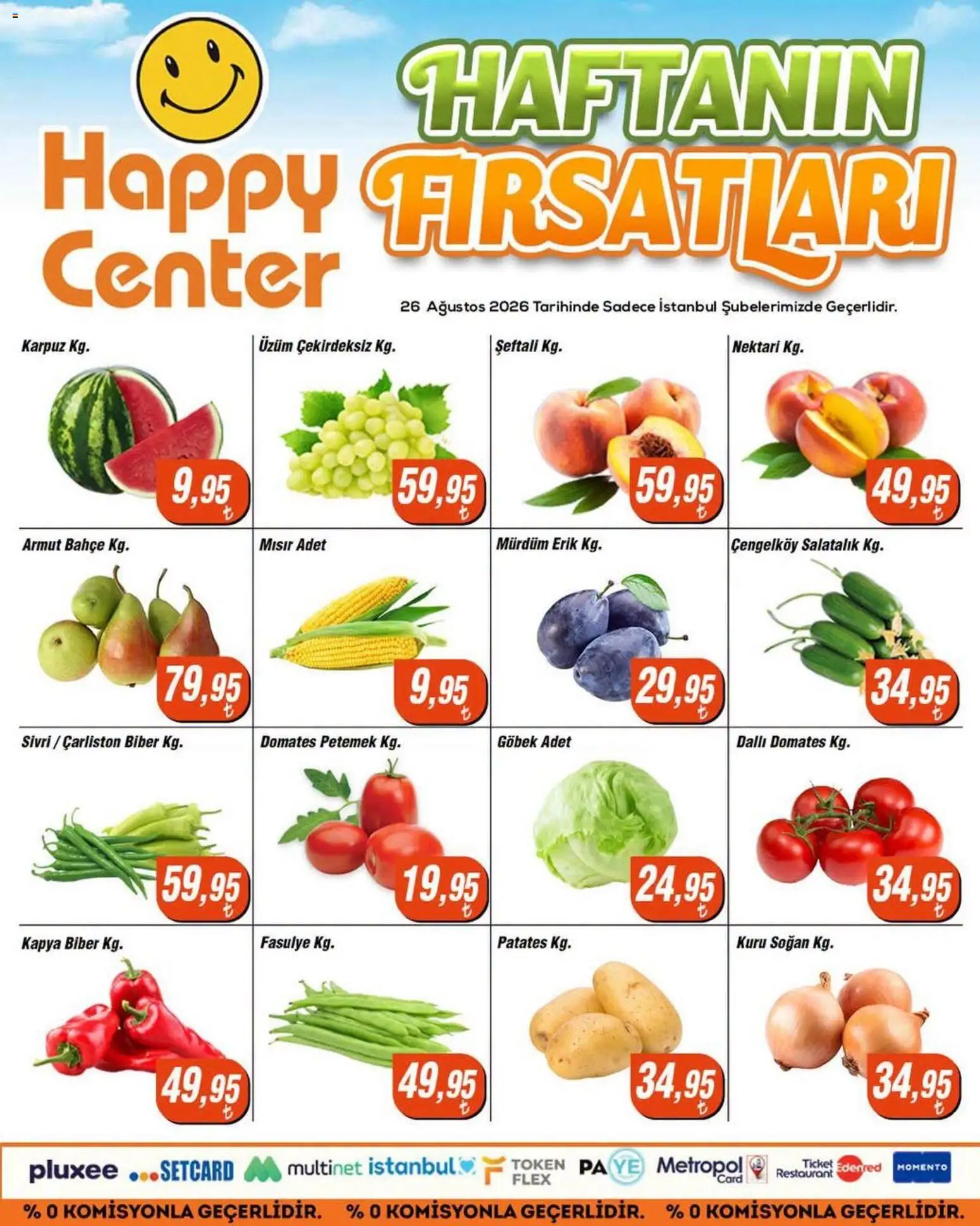 Happy Center Happy Center - Manav 26.08.2026 - Broşürünün önizlemesi