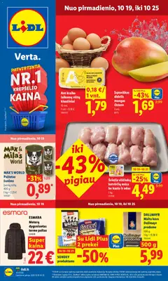 LIDL parduotuvės leidinio LIDL leidinys galiojančio nuo 2026.10.19 peržiūra