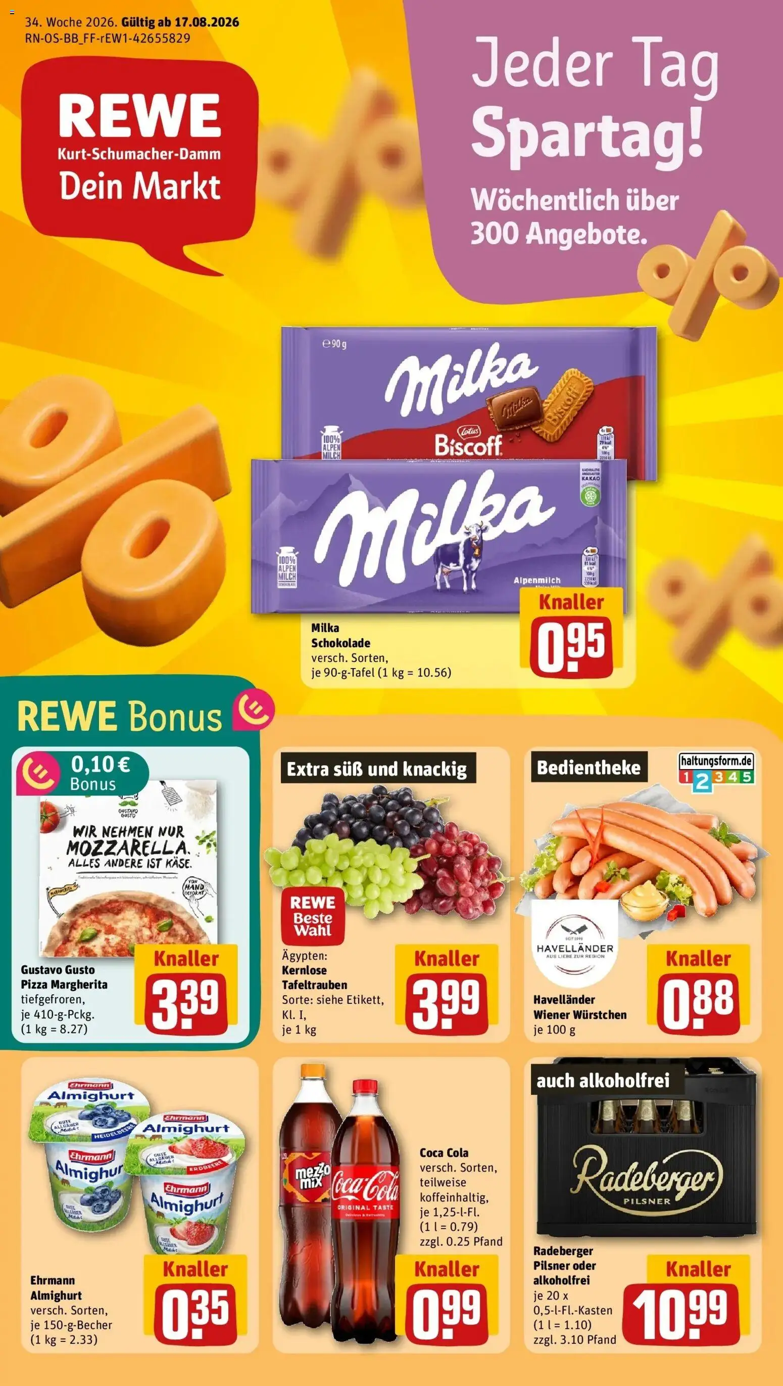 Vorschau von dem Prospekt des Geschäftes Rewe, gültig ab dem 17.08.2026