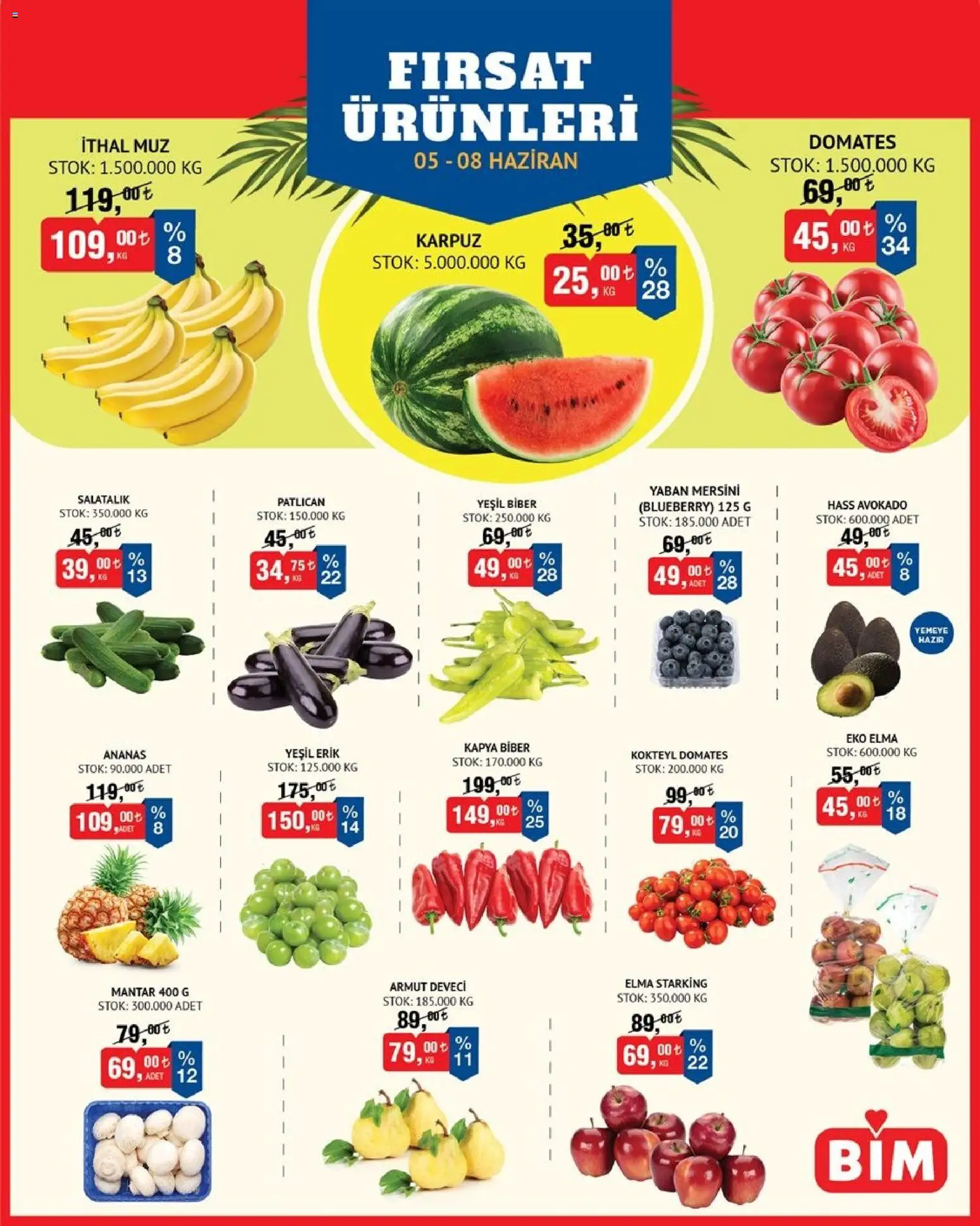 BİM BİM - Meyve-Sebze, İndirim 05.06.2026 - Broşürünün önizlemesi