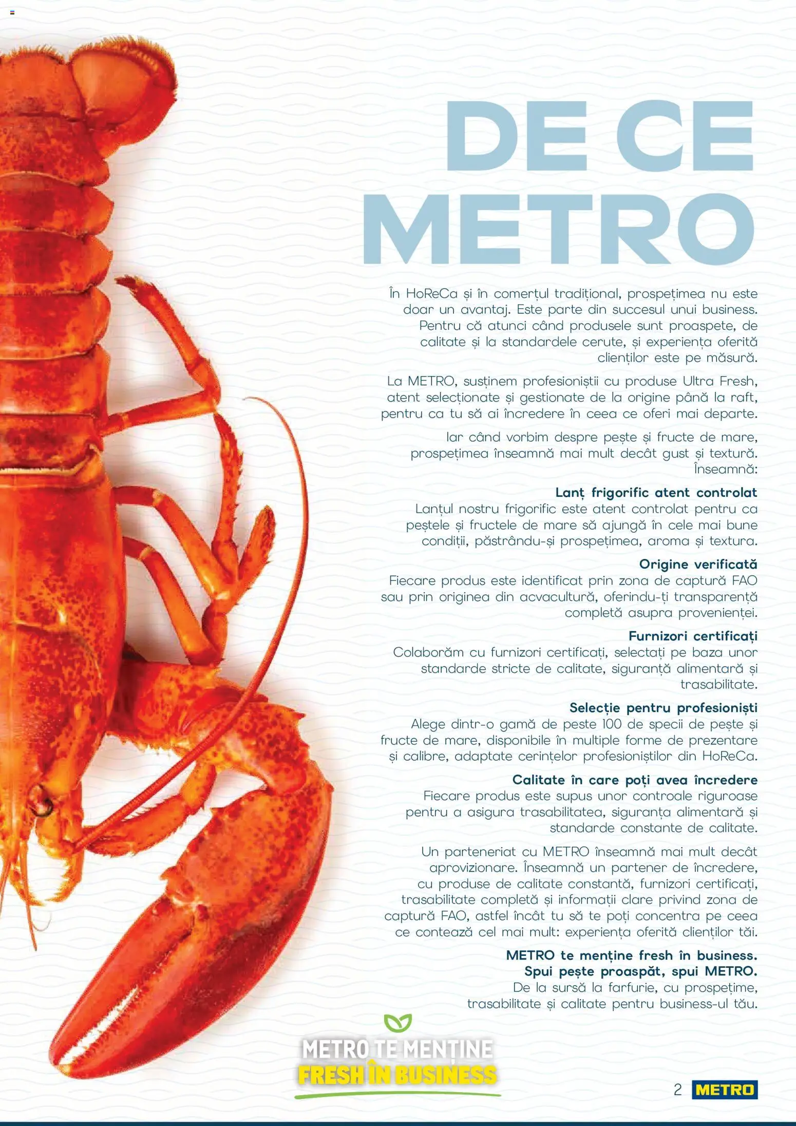 Previzualizarea de cataloage: Metro Metro Catalog Spui pește proaspăt, spui METRO valabil de la 01.10.2026 - Fructe, Pește