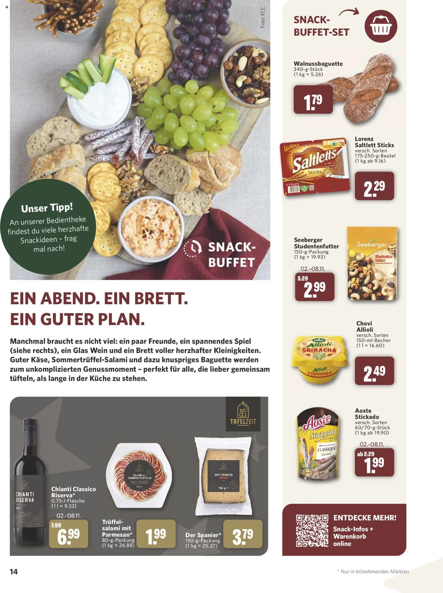 Vorschau von dem Prospekt des Geschäftes Combi, gültig ab dem 31.10.2026 - Küche, Wein, Baguette, Spiel, Salami