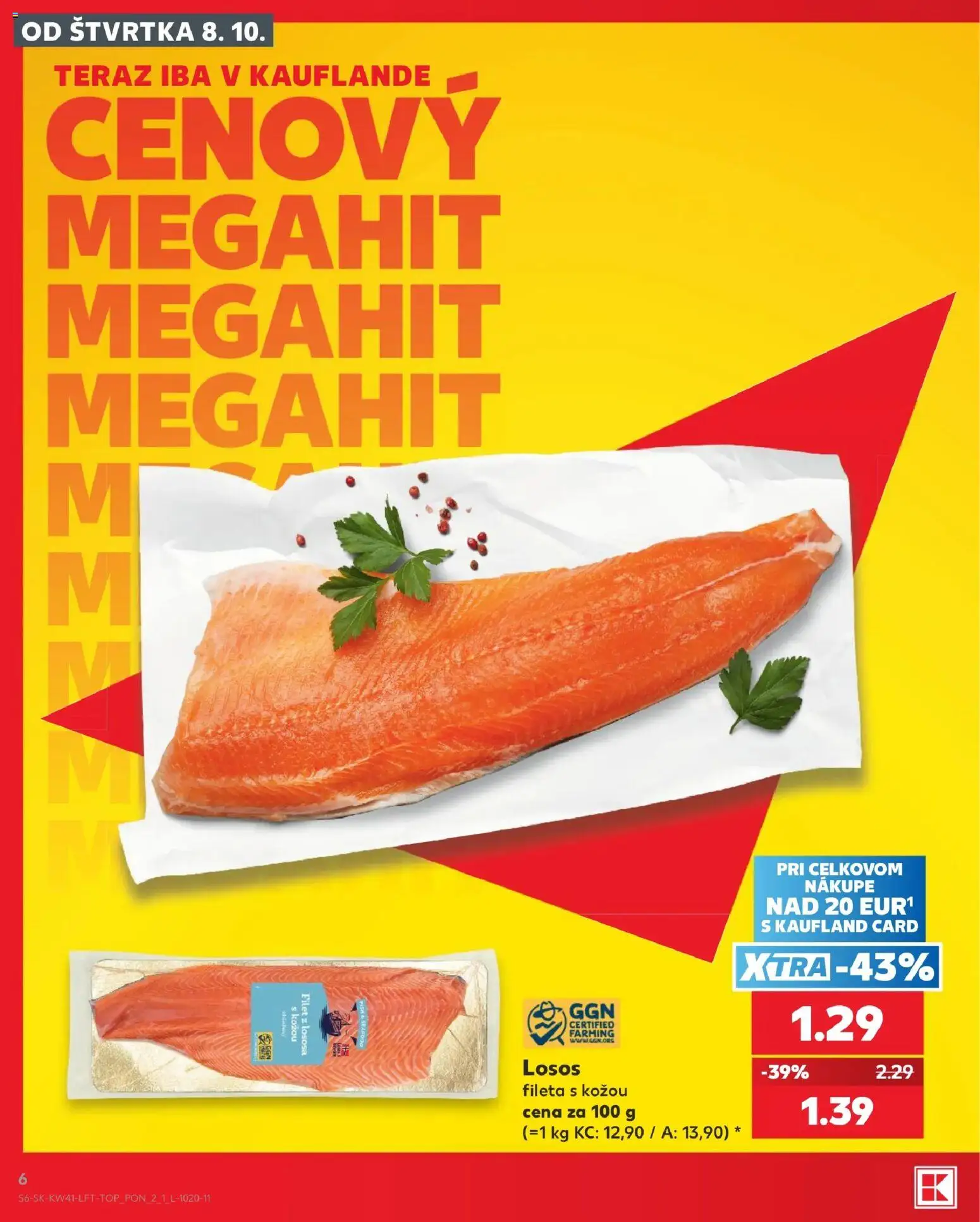 Náhľad Kaufland letáku platného od 08.10.2026 - Losos