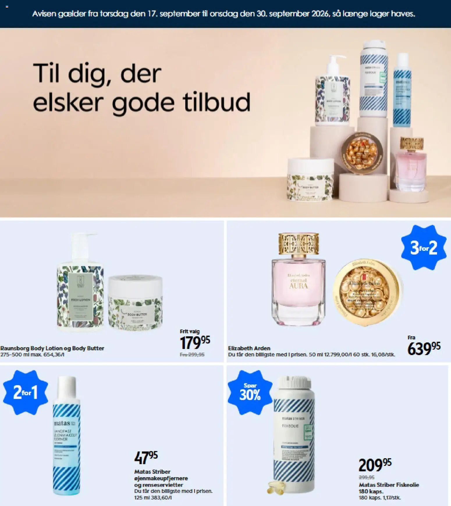 Eksempel på tilbudsavis Matas - Tilbudsavis fra butik Matas gyldig fra 17/09/2026 - Fiskeolie