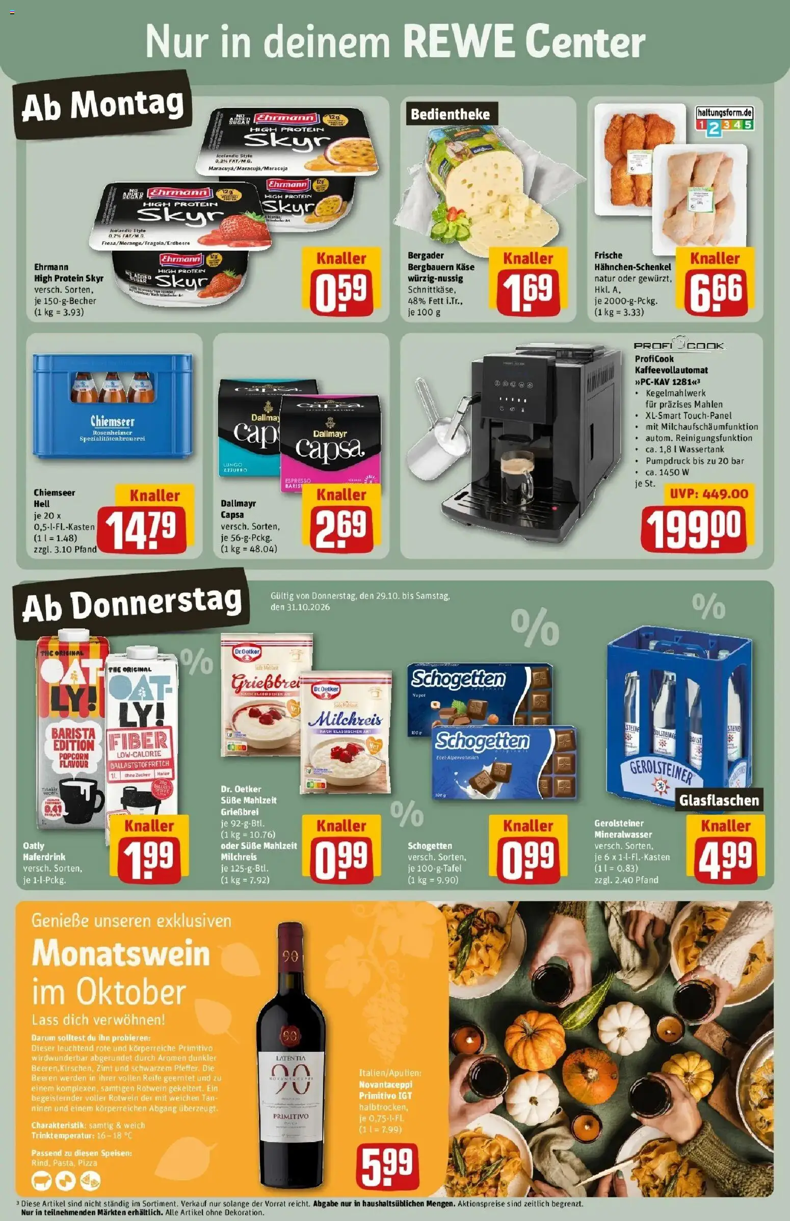 Vorschau von dem Prospekt des Geschäftes Rewe, gültig ab dem 26.10.2026