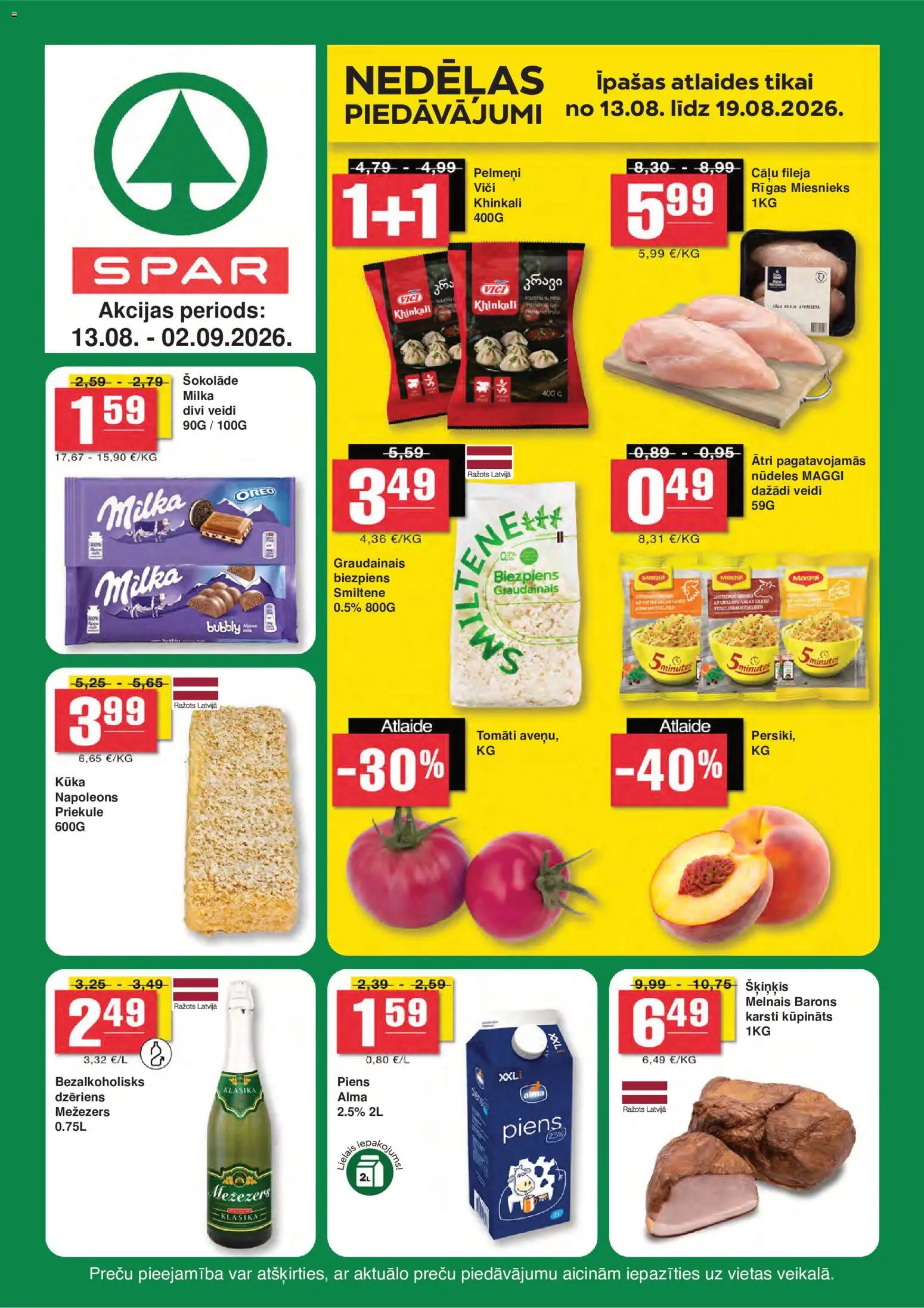 Skatīt Spar akciju bukletu, derīgs no 13.08.2026.